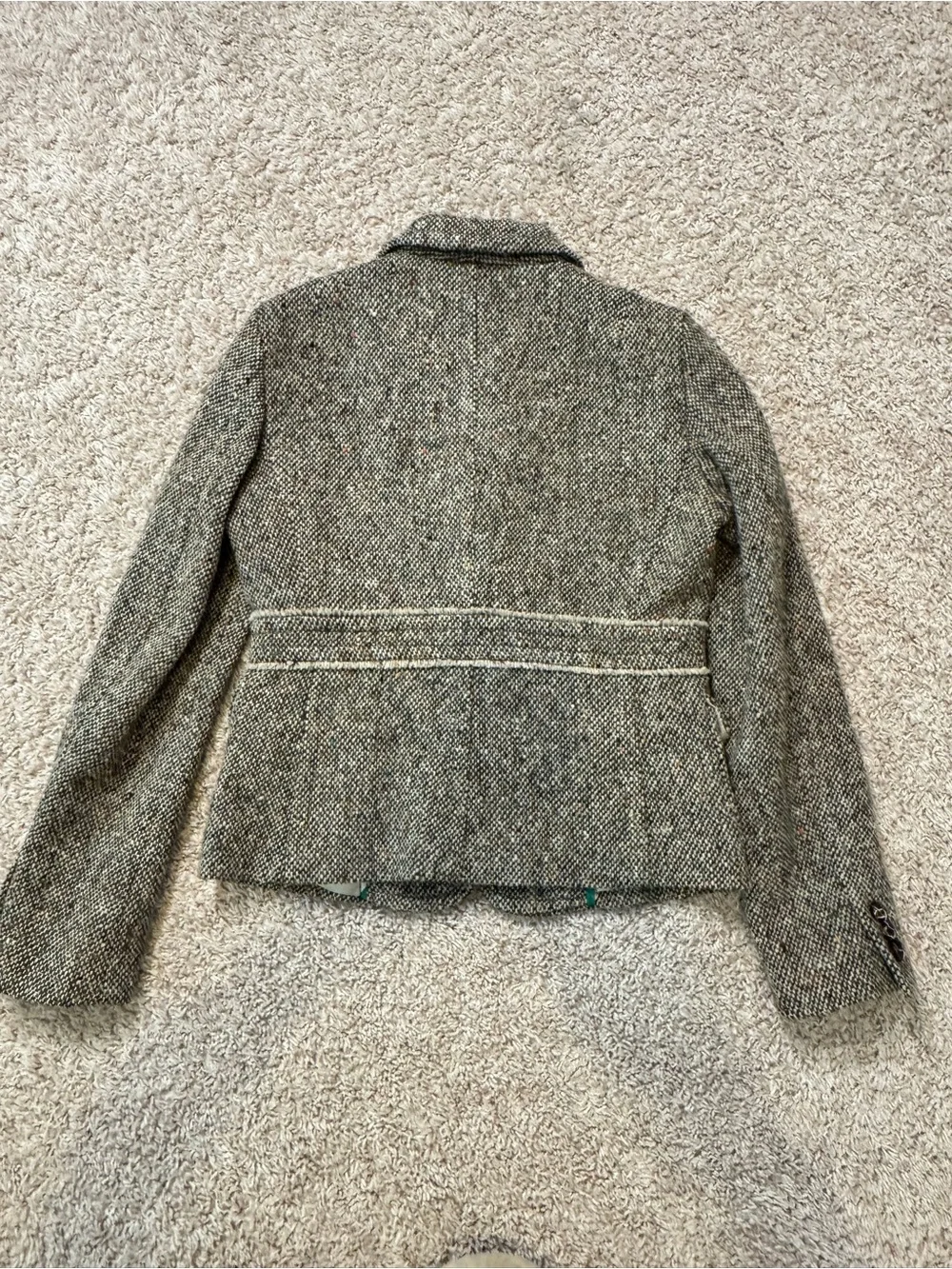Vintage 2005 J Crew Wool Alpaca Tweed Blazer Jacket Size 8 Style 72255